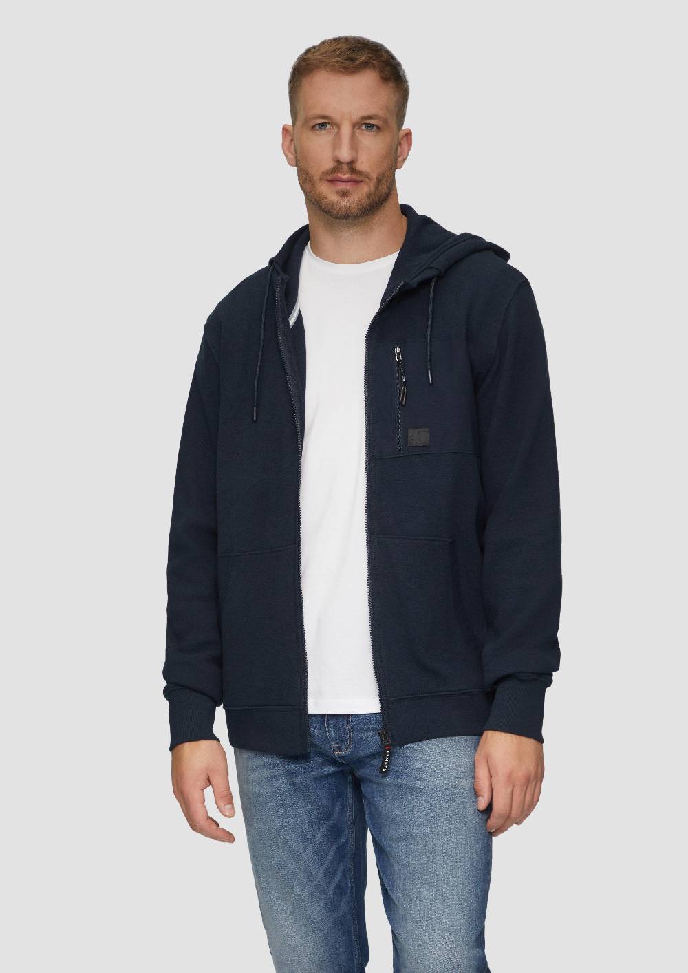 s.Oliver Weiche Sweatshirt-Jacke mit Kapuze Neueste Mode