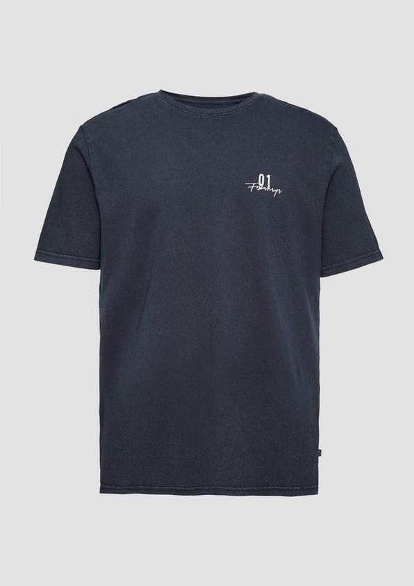 s.Oliver Gewaschenes T-Shirt mit Front- und Rückenprint Tiefpreis