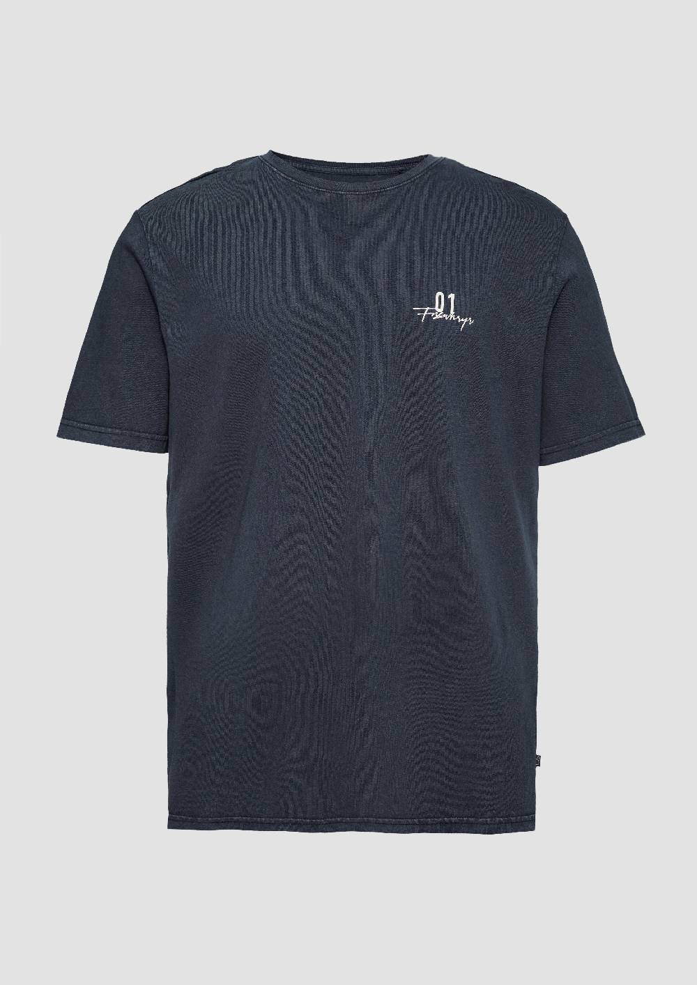 s.Oliver Gewaschenes T-Shirt mit Front- und Rückenprint Tiefpreis