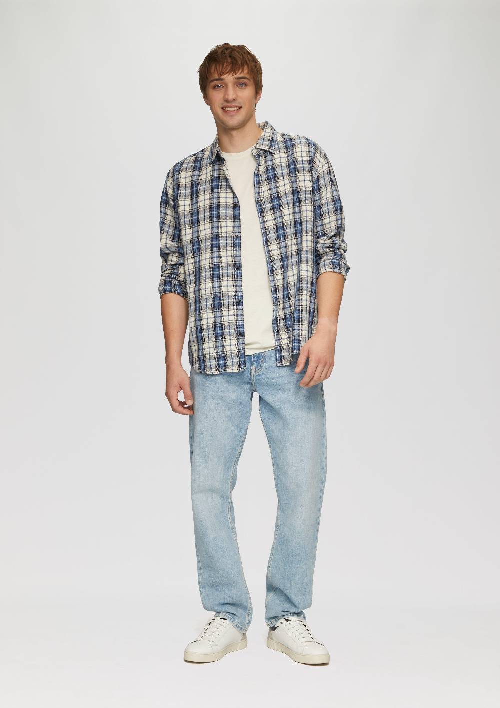 s.Oliver Gewaschenes T-Shirt mit Front- und Rückenprint Super Sparpreis