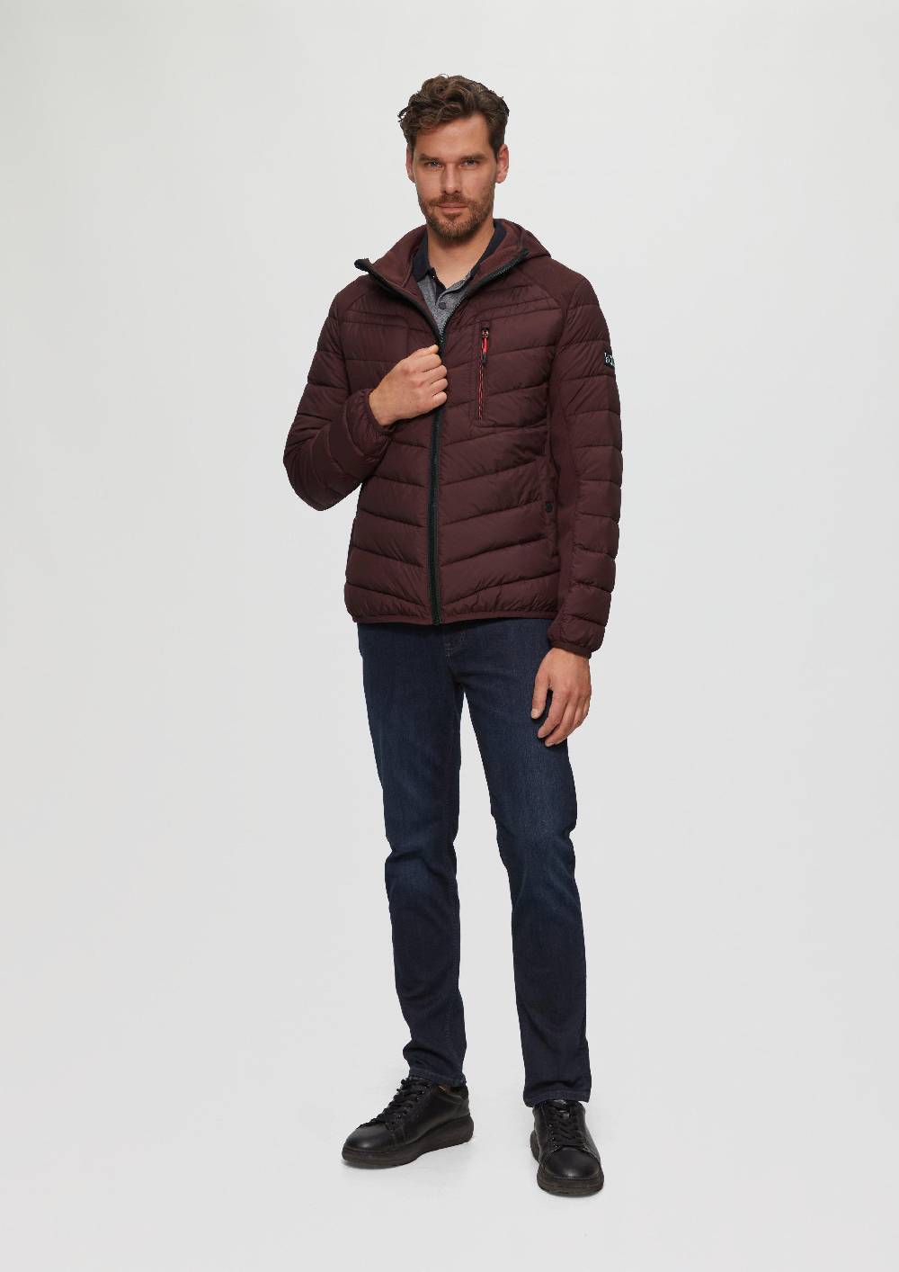 s.Oliver Pufferjacke im Fabricmix mit Kontrast-Details Letzter Tag