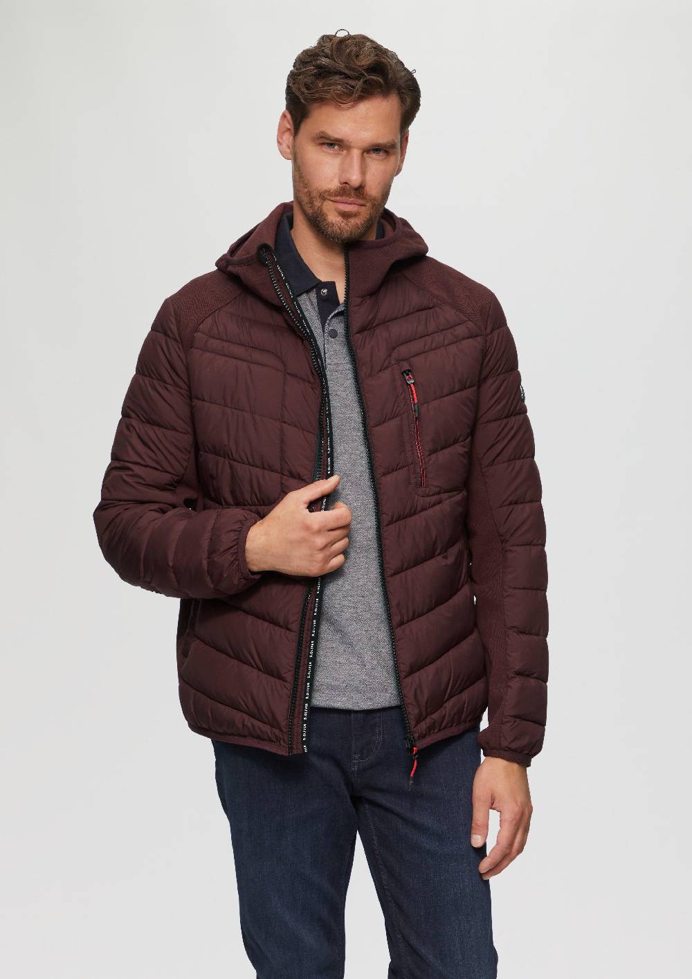 s.Oliver Pufferjacke im Fabricmix mit Kontrast-Details Letzter Tag