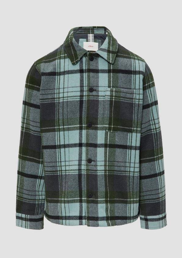 s.Oliver Kariertes Overshirt mit Brusttasche und Innenfutter Riesige Rabatte