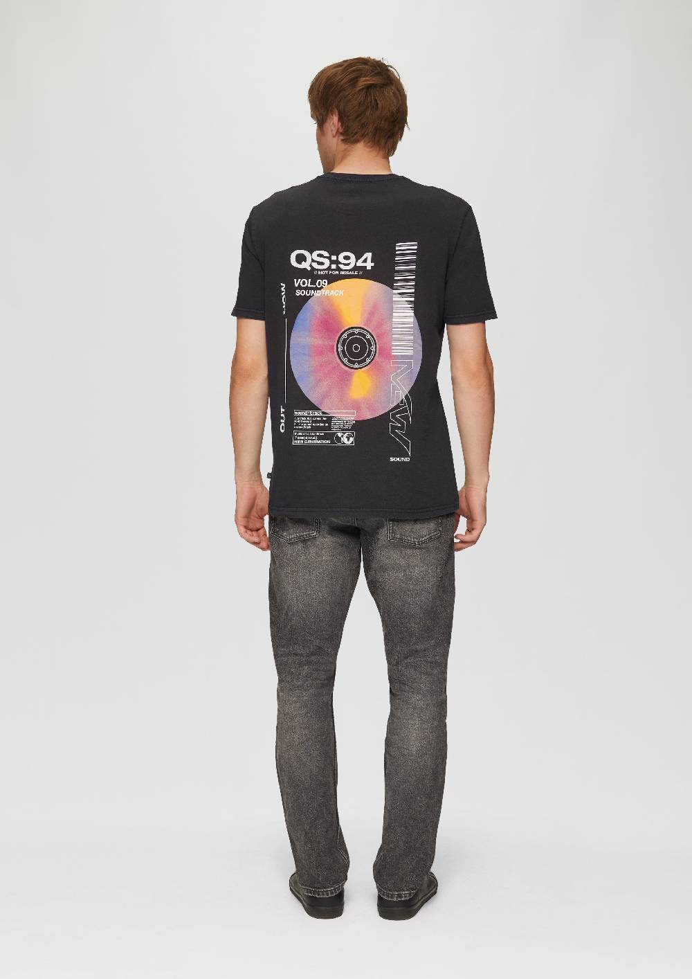 s.Oliver Gewaschenes T-Shirt mit Front- und Rückenprint Fabrikladen