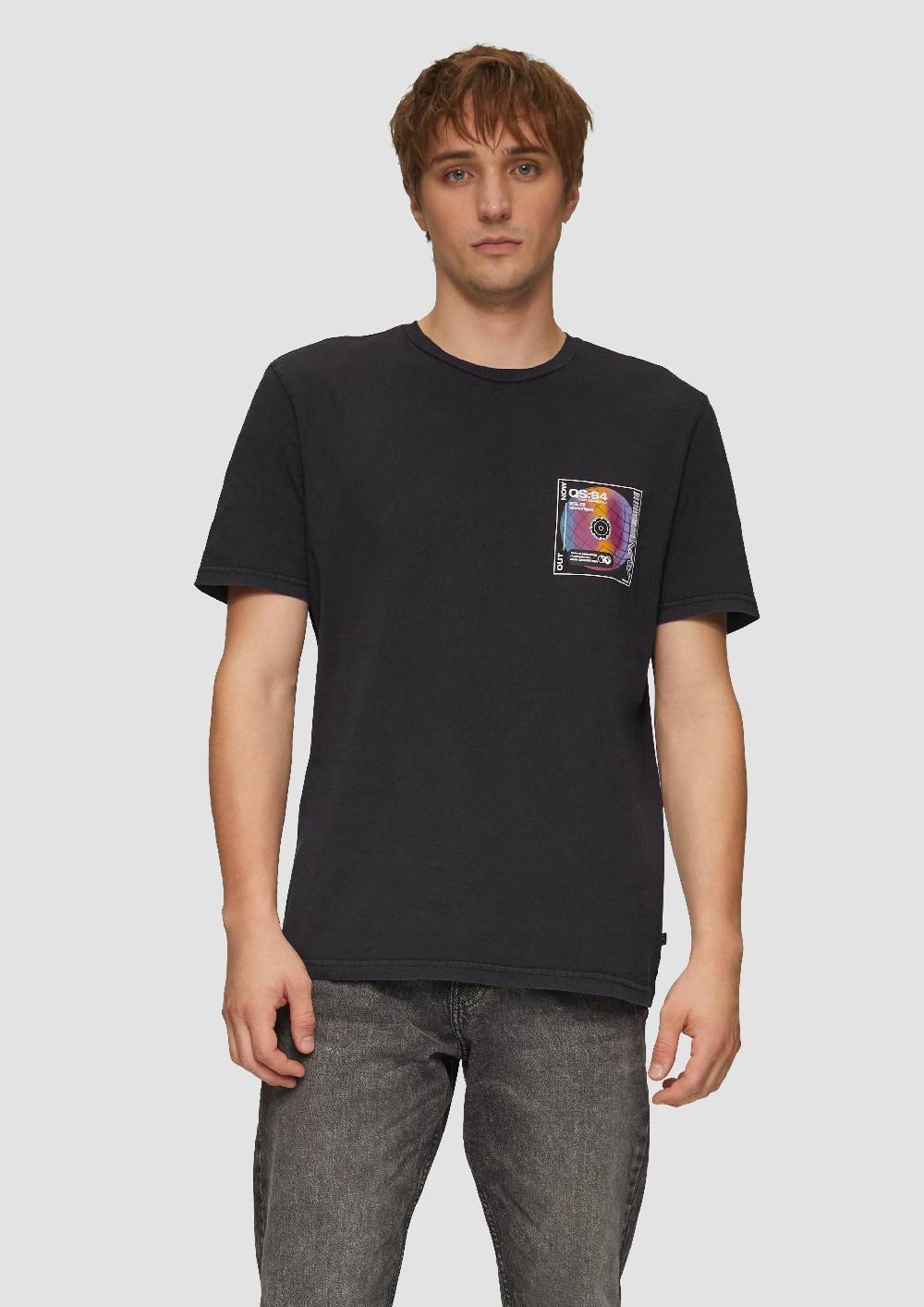 s.Oliver Gewaschenes T-Shirt mit Front- und Rückenprint Fabrikladen