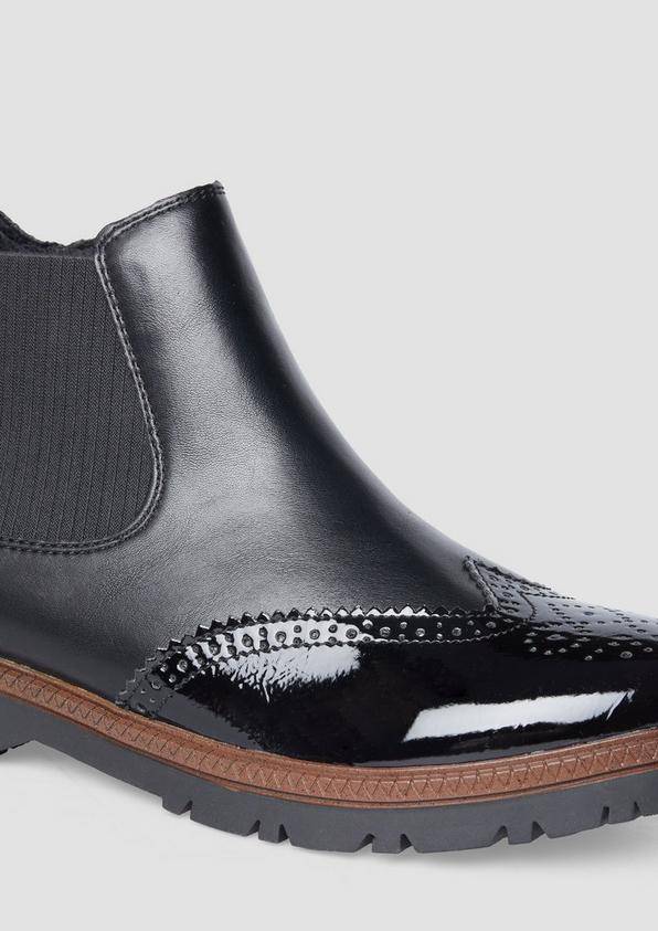 s.Oliver Chelsea Boots in Leder-Optik Black Friday