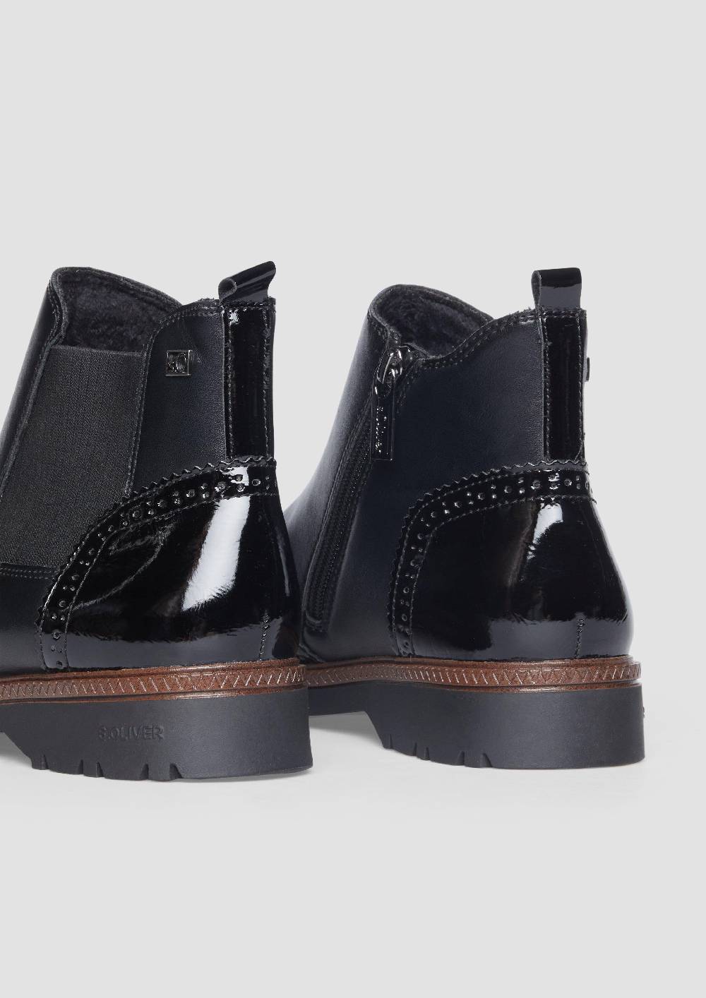 s.Oliver Chelsea Boots in Leder-Optik Black Friday