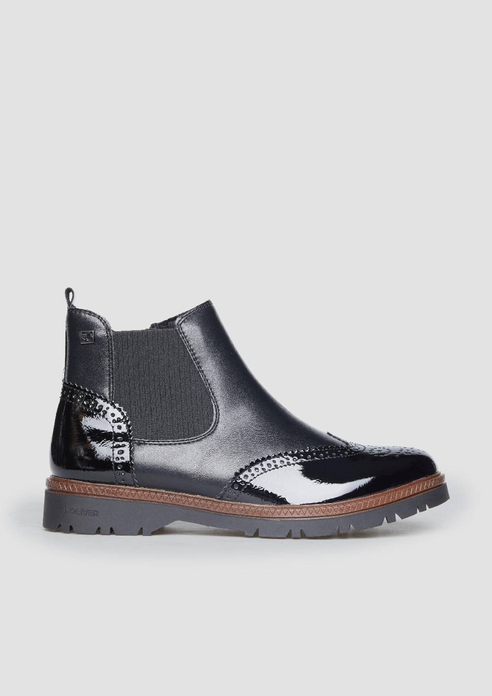 s.Oliver Chelsea Boots in Leder-Optik Black Friday