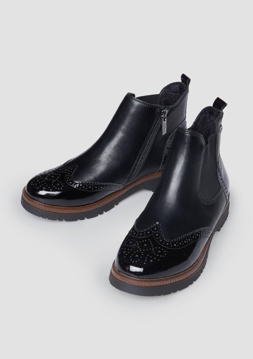 s.Oliver Chelsea Boots in Leder-Optik Black Friday