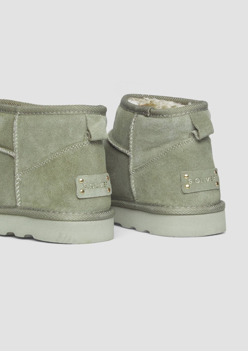 s.Oliver Flache Stiefel aus Leder Heißer Verkauf
