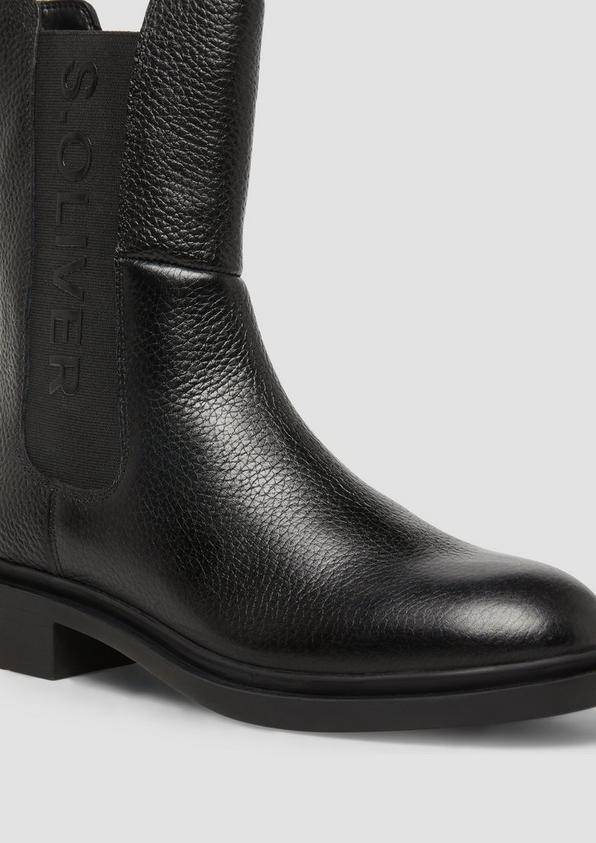 s.Oliver Stiefel aus Rindsleder mit Logo-Detail Exklusive Angebote