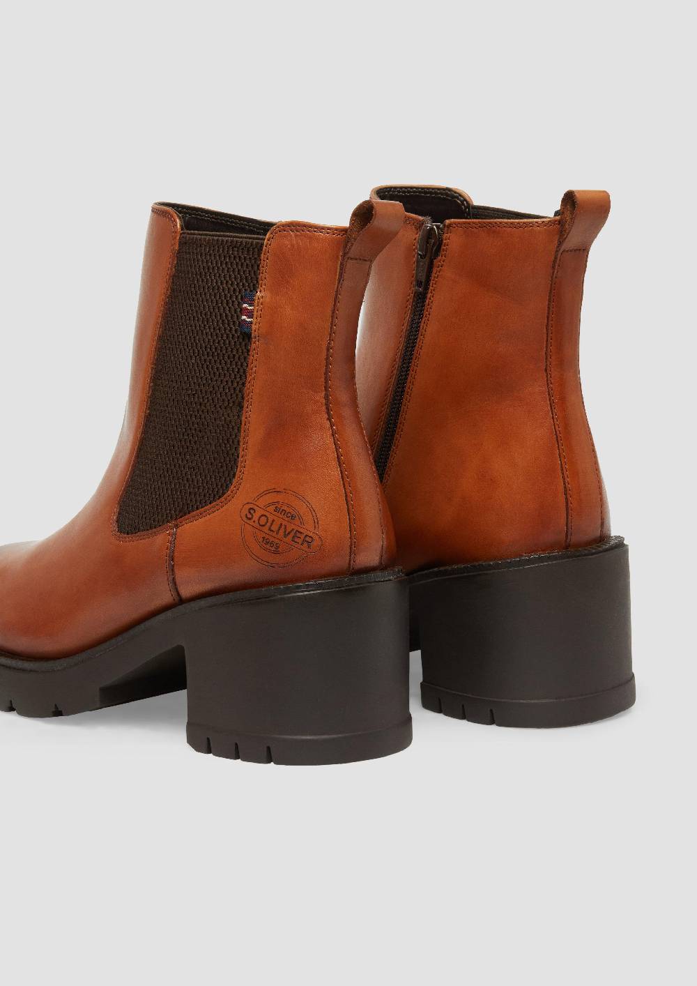 s.Oliver Chelsea-Boots aus Leder Kauf eins, bekomm eins gratis