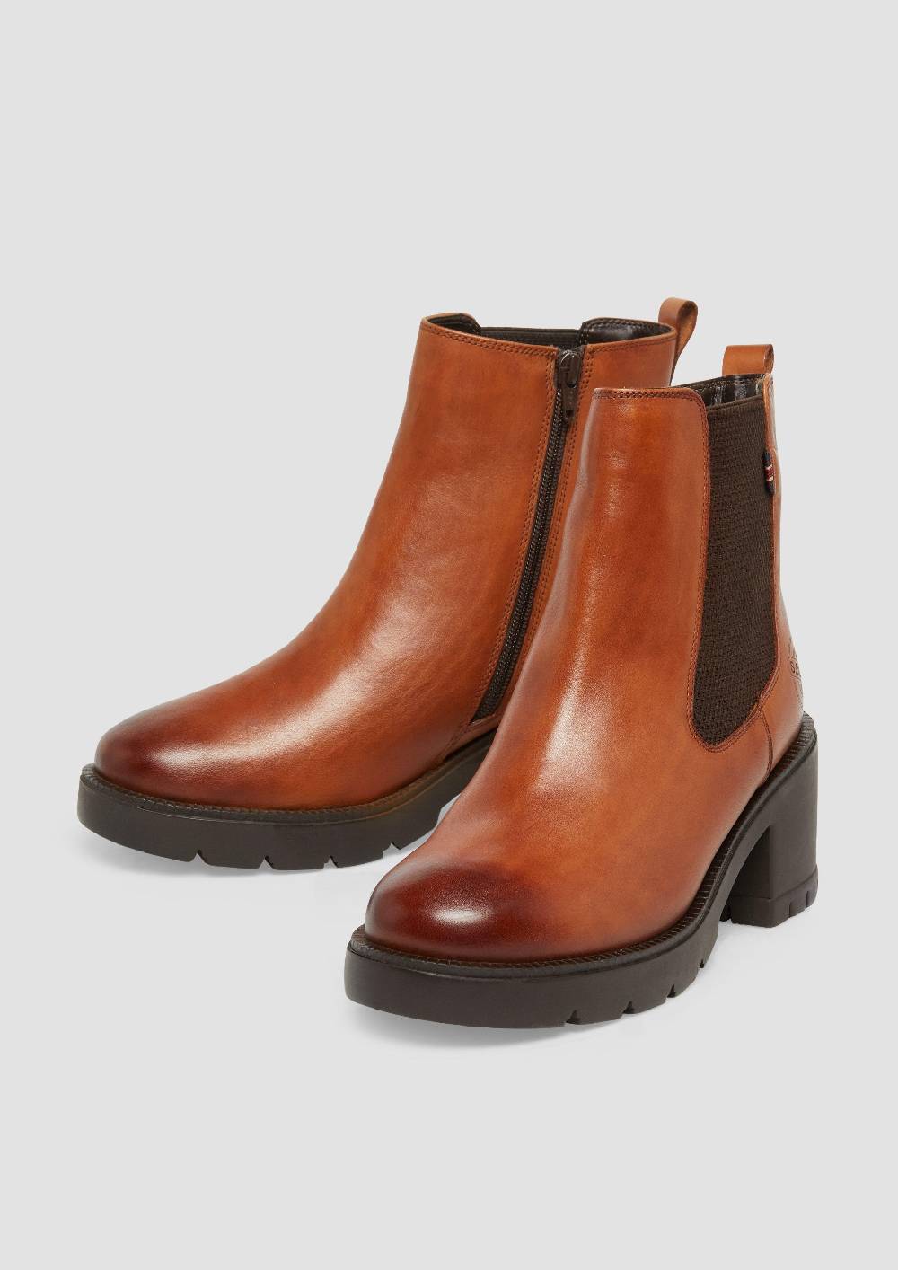 s.Oliver Chelsea-Boots aus Leder Kauf eins, bekomm eins gratis