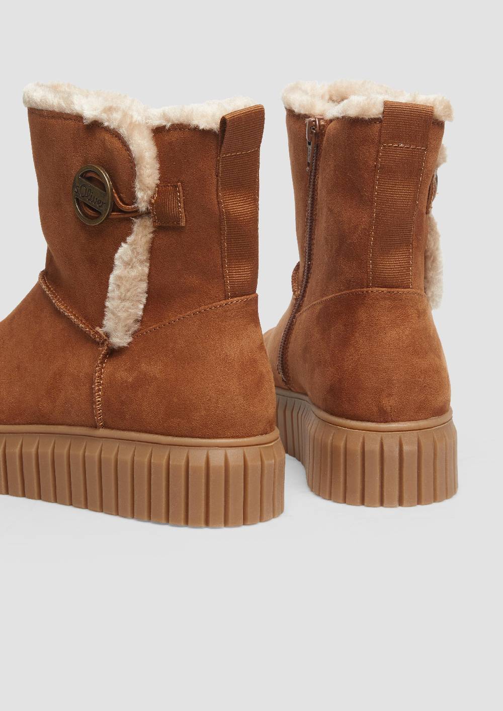 s.Oliver Gefütterte Boots mit Plateausohle Kostenlose Rückgabe