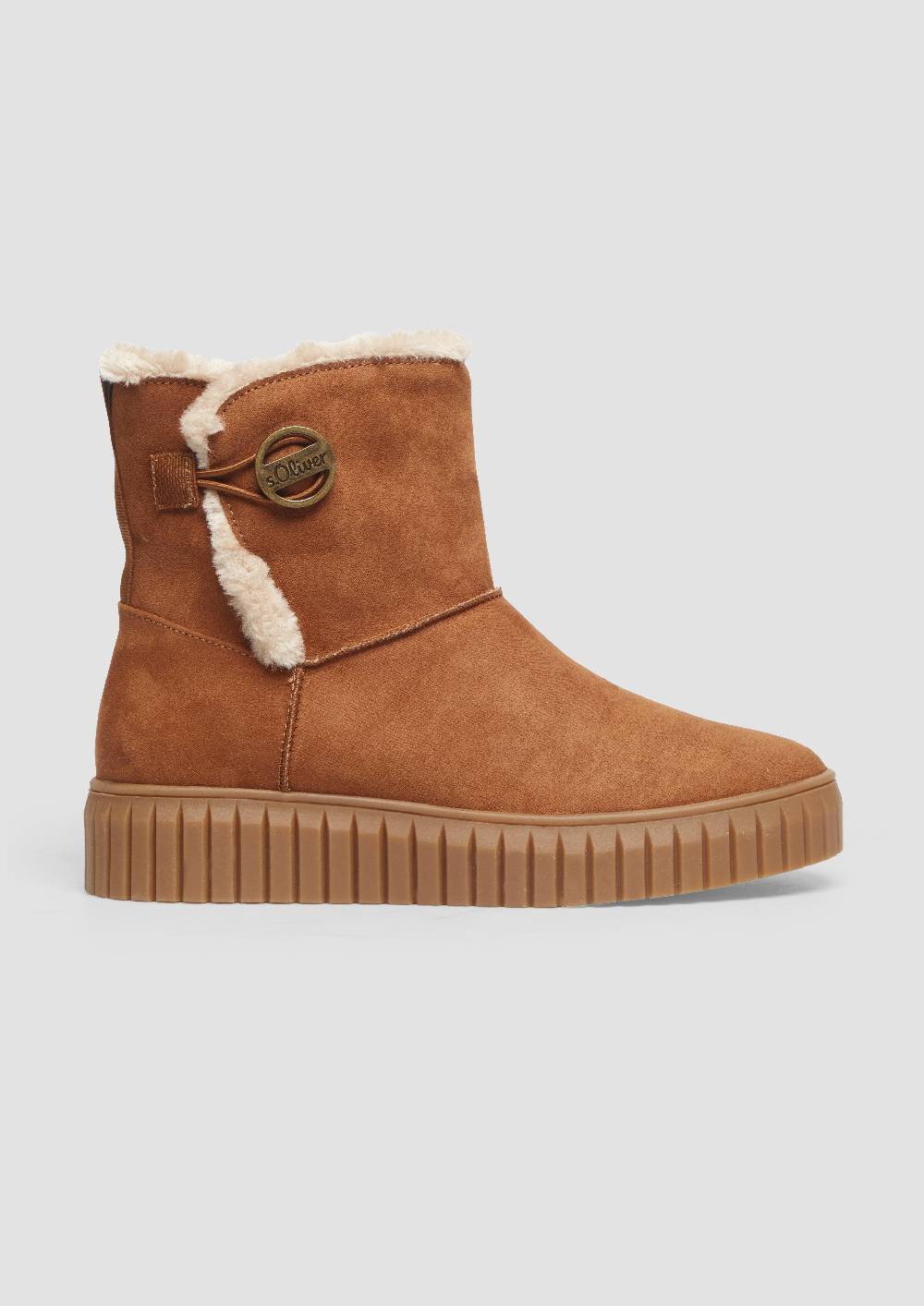s.Oliver Gefütterte Boots mit Plateausohle Kostenlose Rückgabe