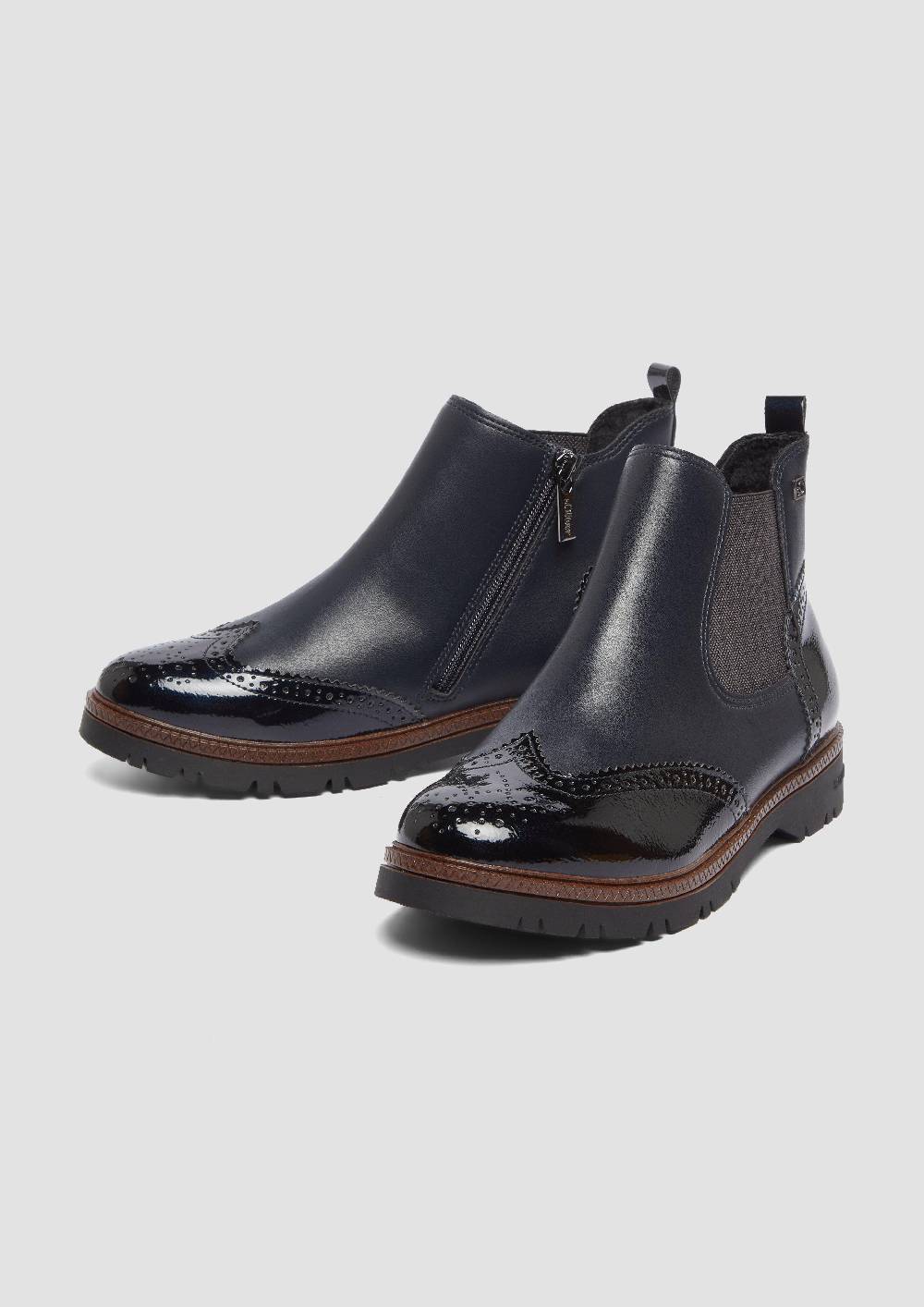 s.Oliver Chelsea Boots in Leder-Optik Vierteljährliche Förderung
