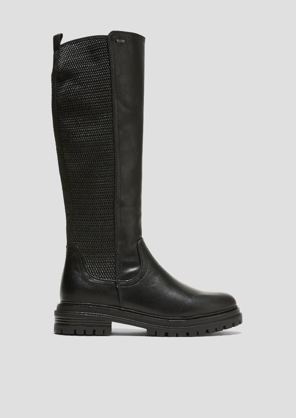 s.Oliver Stiefel in Glattleder-Optik Clearance-Verkauf