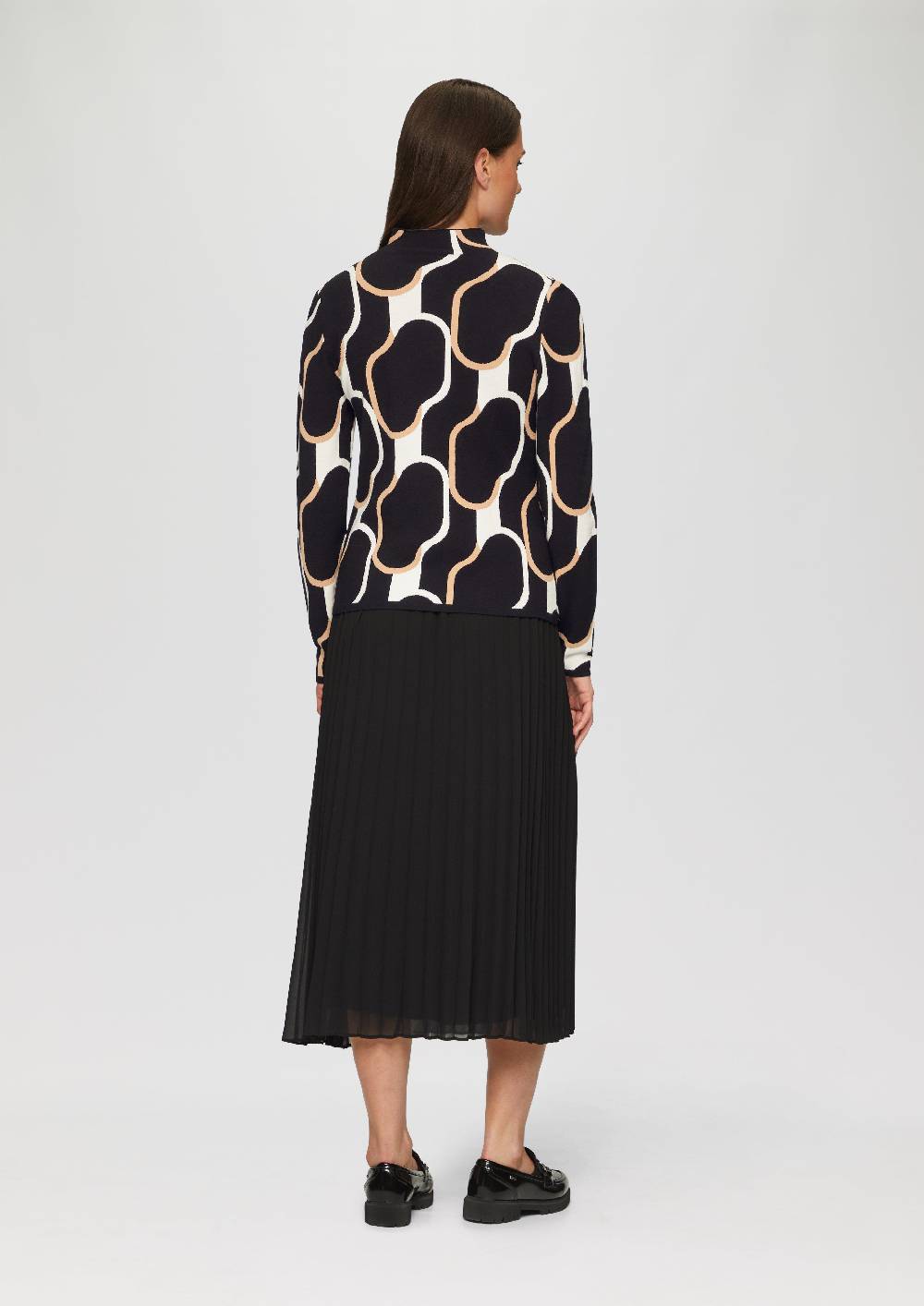 s.Oliver Schmaler Strickpullover mit Jacquard-Muster Fabrik Onlineshop
