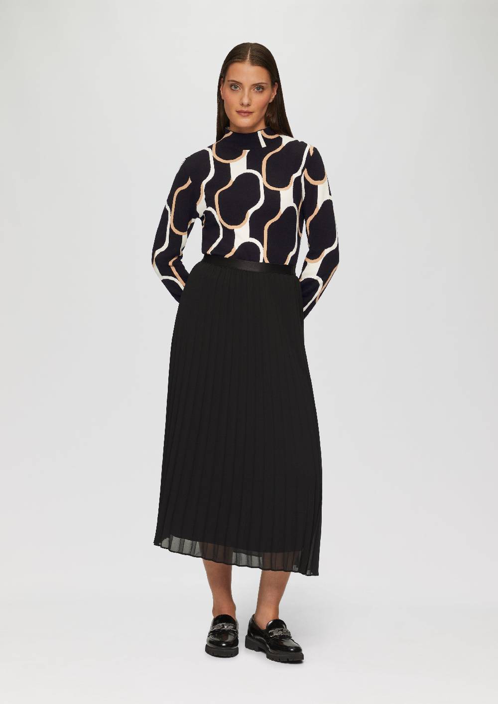 s.Oliver Schmaler Strickpullover mit Jacquard-Muster Fabrik Onlineshop