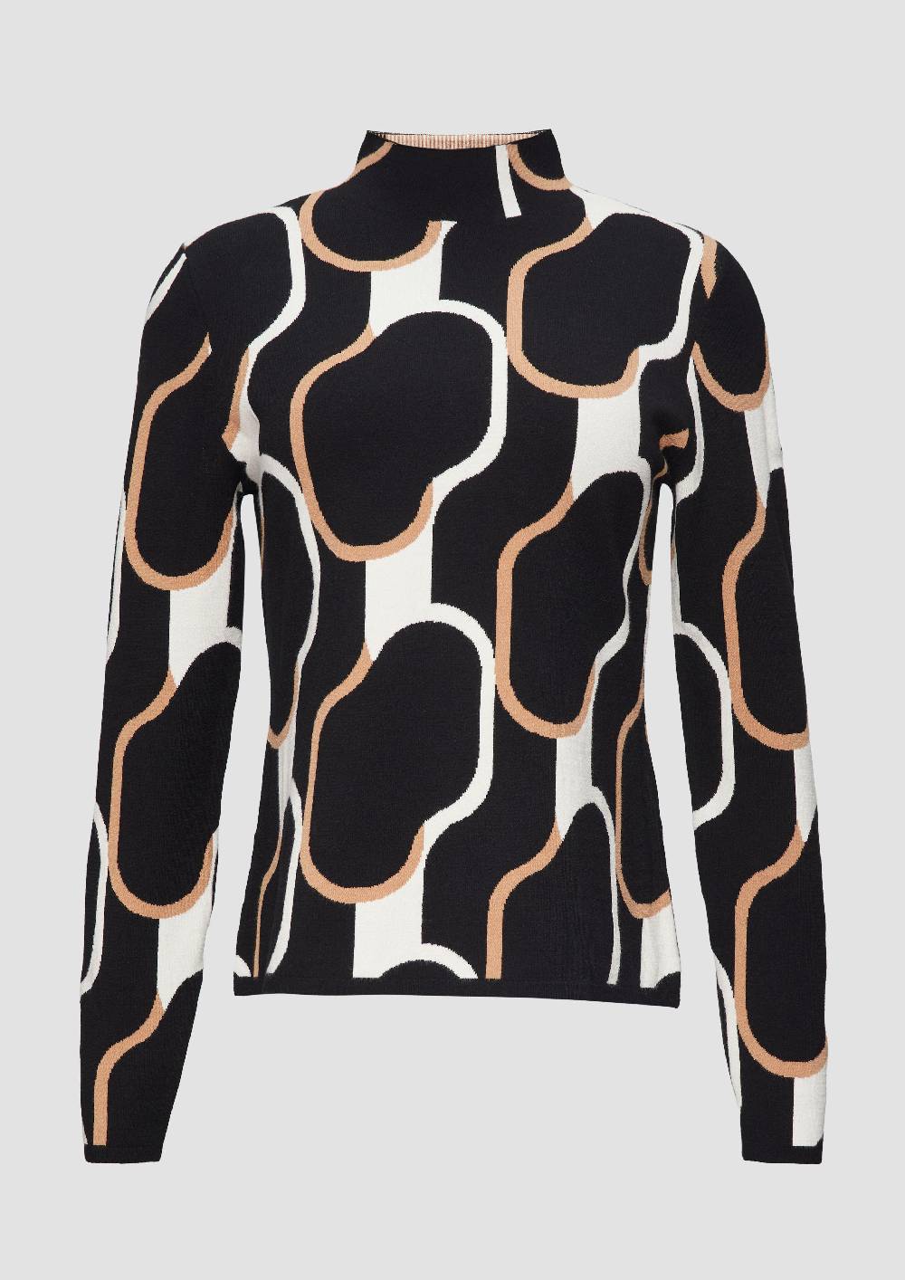 s.Oliver Schmaler Strickpullover mit Jacquard-Muster Fabrik Onlineshop