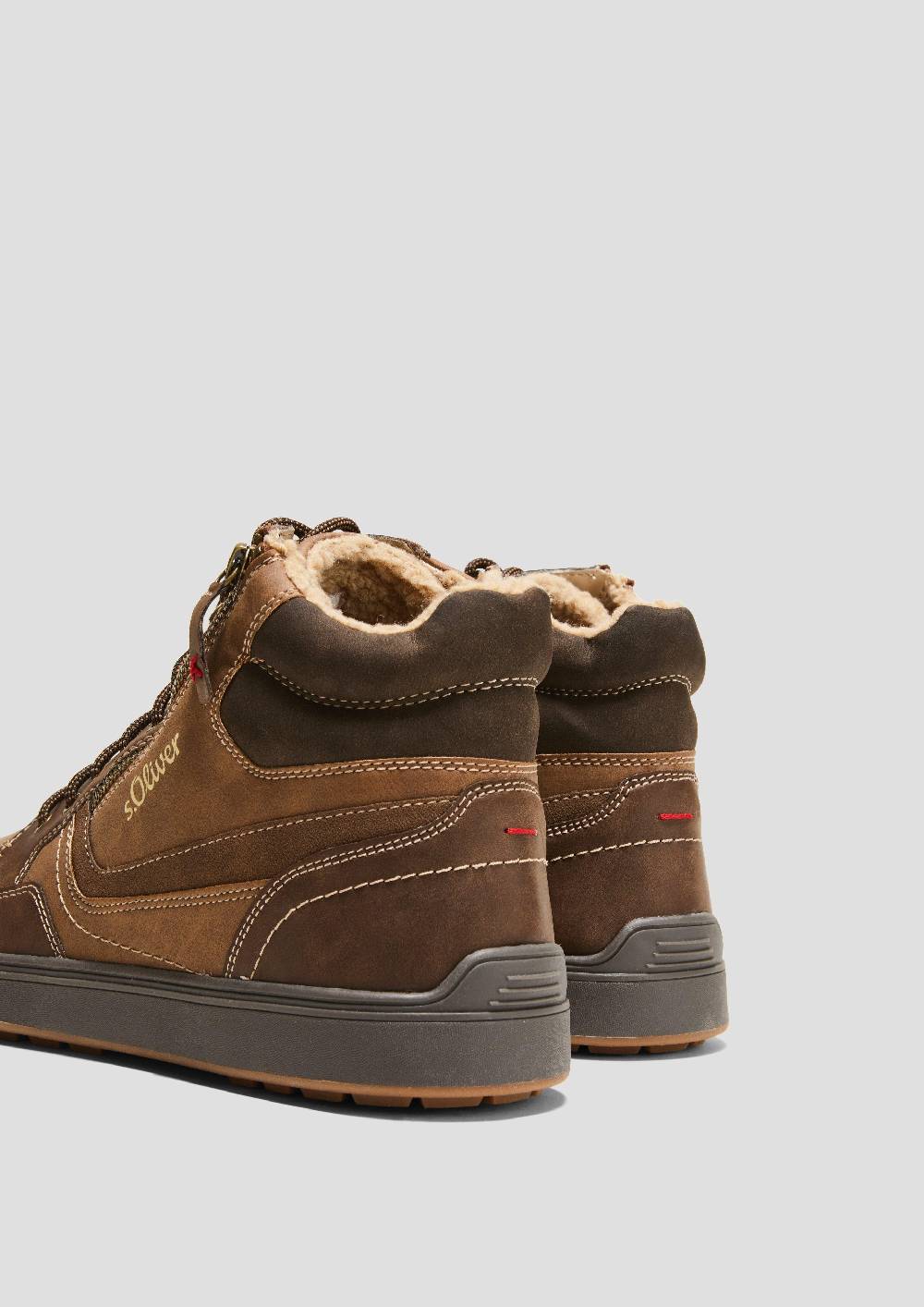 s.Oliver Gefütterte Boots mit Kontrastnähten Begrenztes Angebot