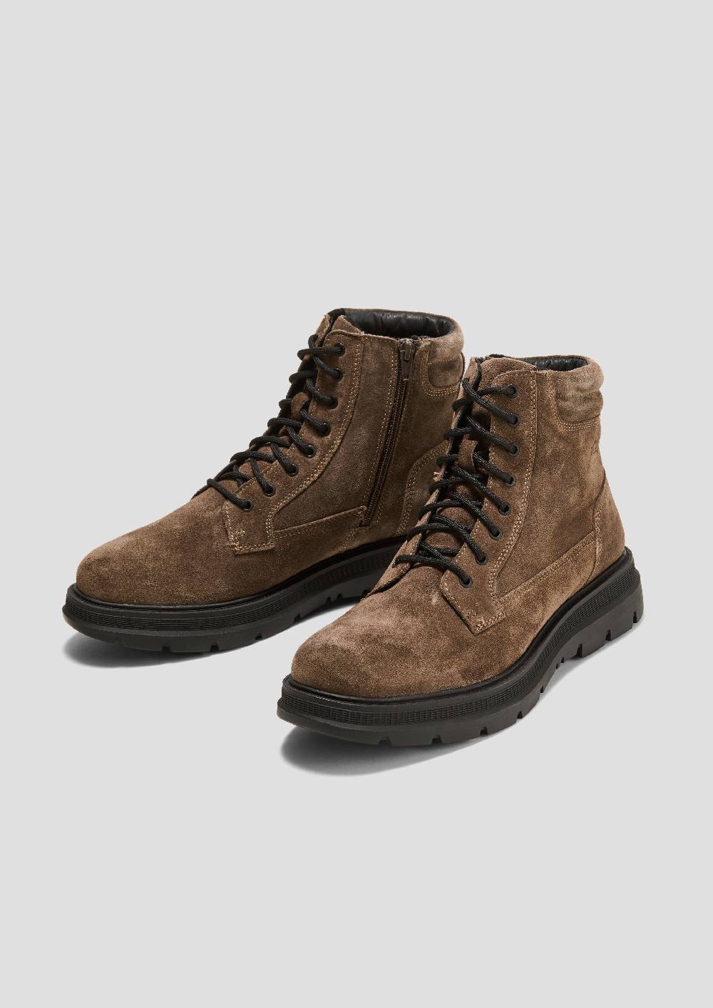 s.Oliver Gefütterte Boots aus Leder Muttertagsangebot