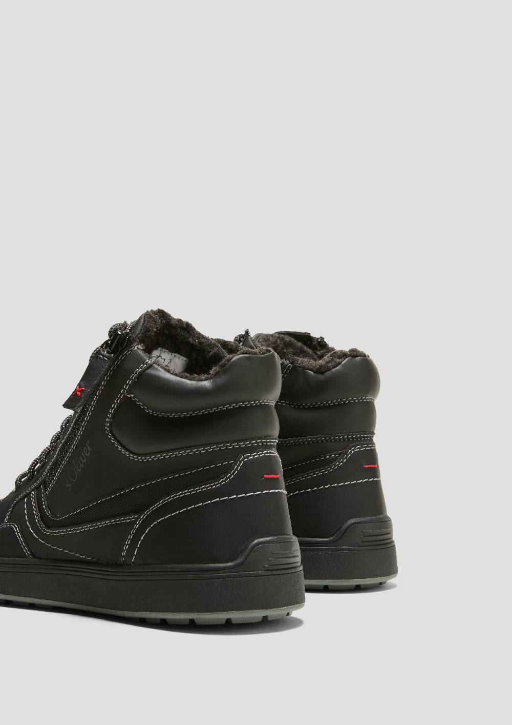 s.Oliver Gefütterte Boots mit Kontrastnähten Clearance-Verkauf