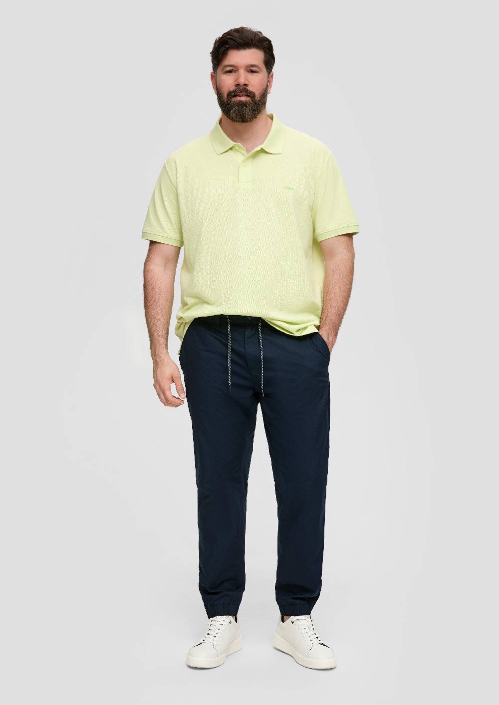 s.Oliver Baumwoll-Hose mit elastischem Bund und Print-Detail Muttertagsangebot