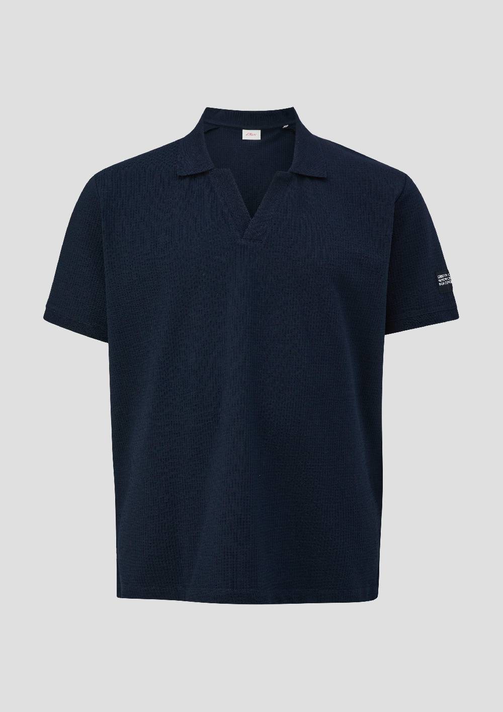 s.Oliver Poloshirt aus Baumwollstretch mit Applikation Neueste Mode