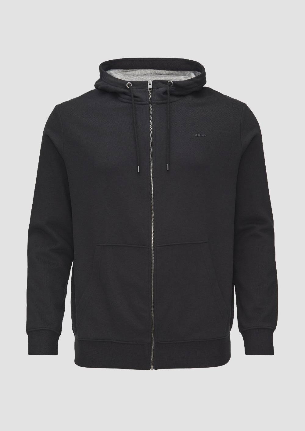 s.Oliver Sweatshirt-Jacke mit Kapuze und Logo Blitzangebot