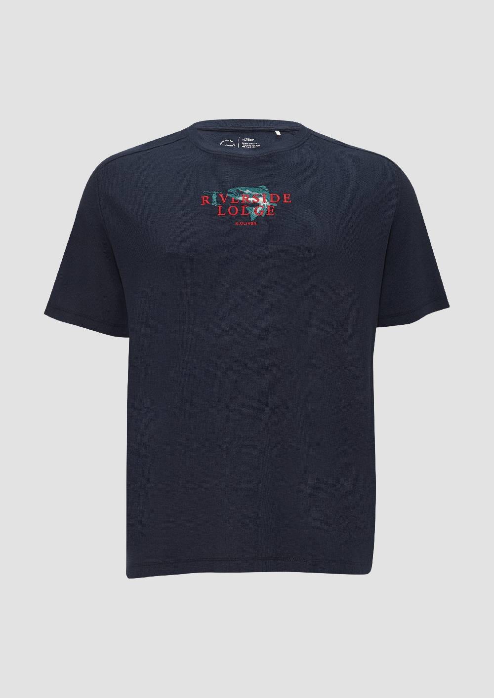 s.Oliver T-Shirt mit Stickerei aus Waffeljersey Kauf eins, bekomm eins gratis
