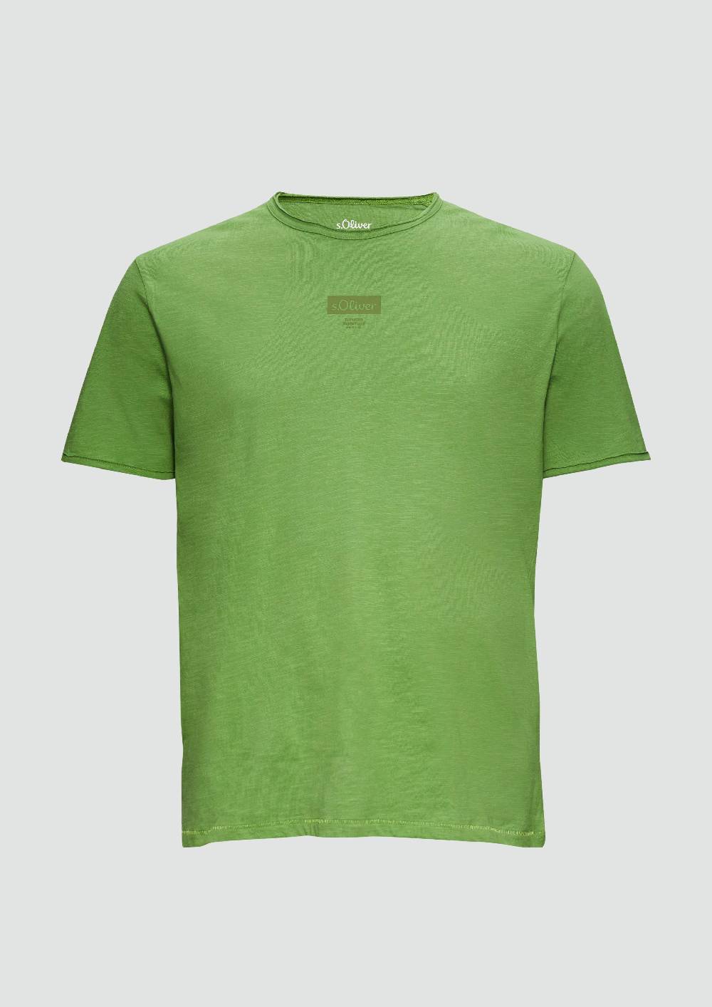 s.Oliver T-Shirt mit Flammgarnstruktur Begrenzte Freigabe