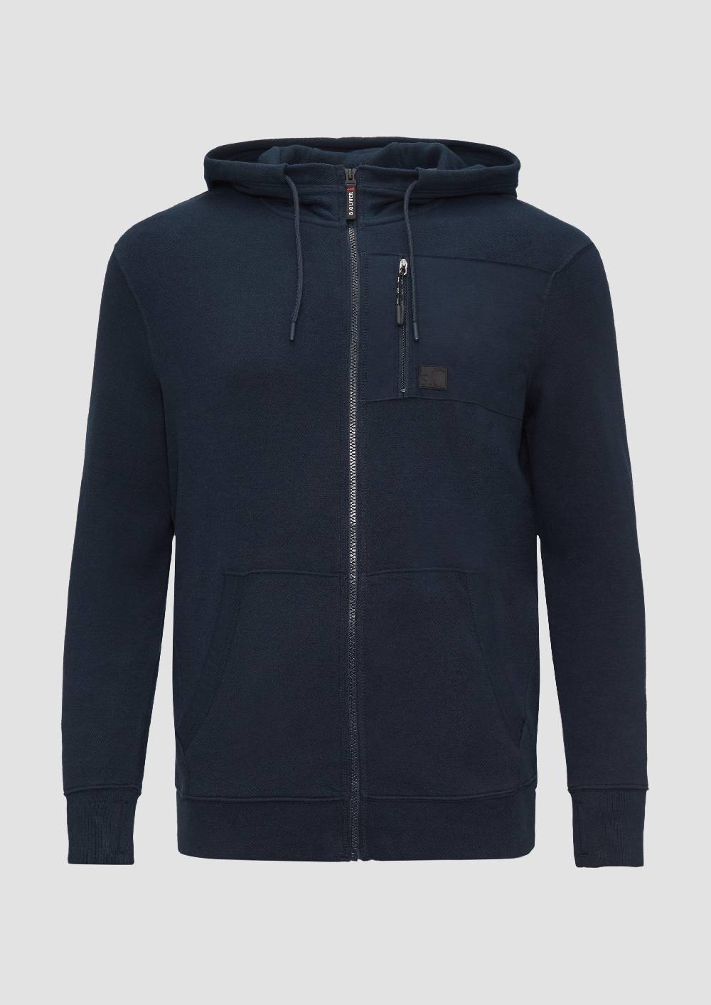 s.Oliver Weiche Sweatshirt-Jacke mit Kapuze 50% Rabatt für begrenzte Zeit