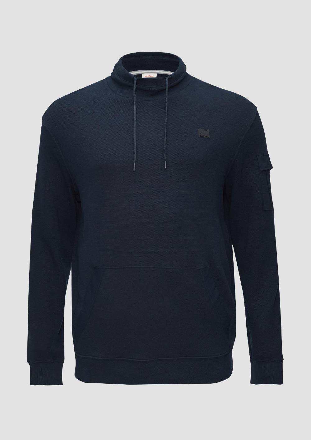 s.Oliver Sweatshirt mit Kängurutasche und Stehkragen Online