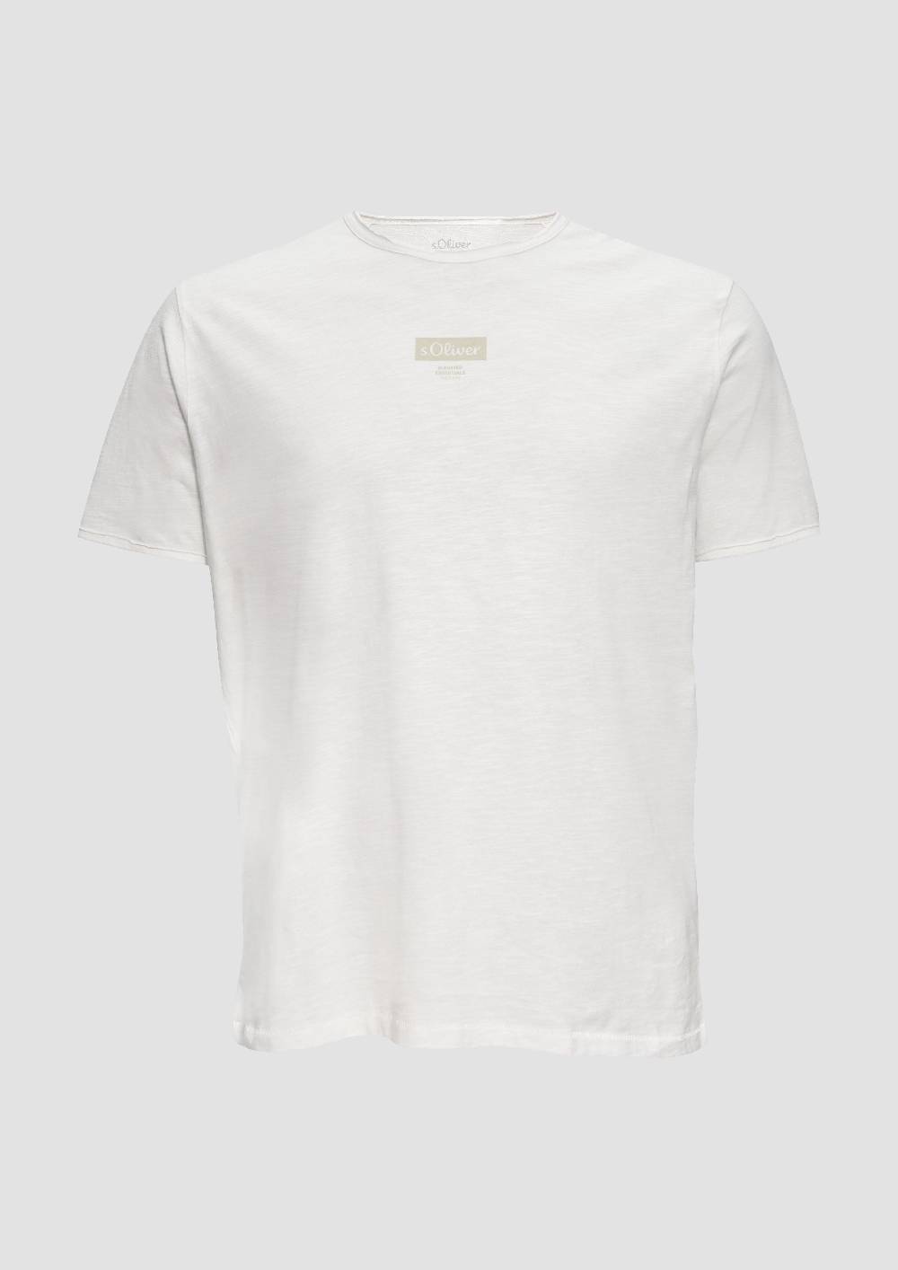 s.Oliver T-Shirt mit Flammgarnstruktur Kostenloser Versand