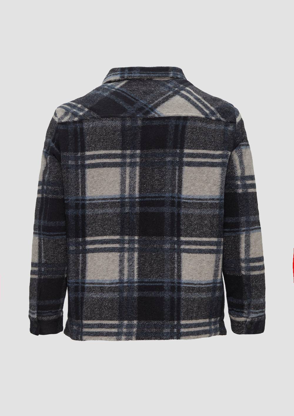 s.Oliver Karierte Hemdjacke aus Wollmix Rabatt