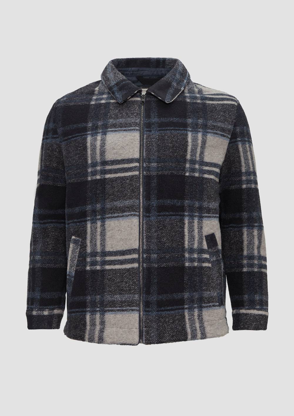 s.Oliver Karierte Hemdjacke aus Wollmix Rabatt