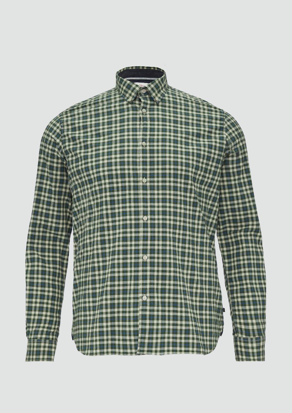 s.Oliver Gemustertes Hemd mit Button-Down-Kragen Muttertagsangebot