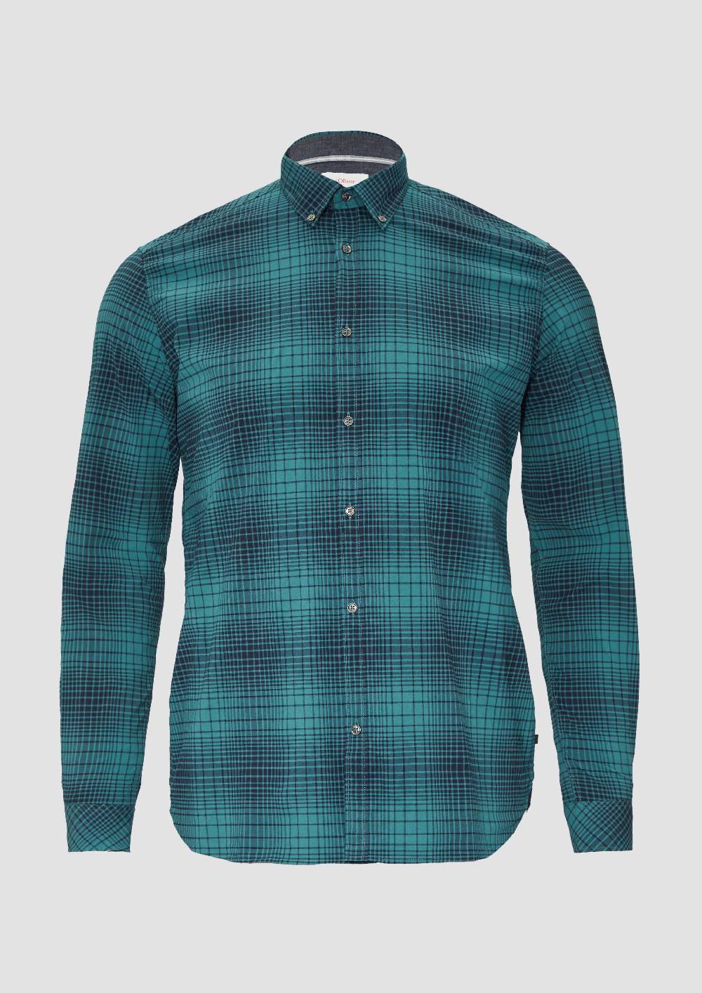 s.Oliver Gemustertes Hemd mit Button-Down-Kragen Vatertagsangebot