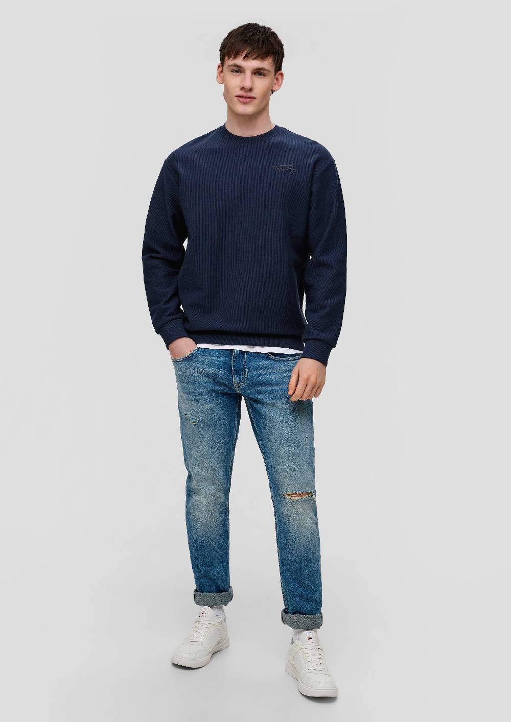 s.Oliver Sweatshirt mit Rippstruktur Lagerräumung