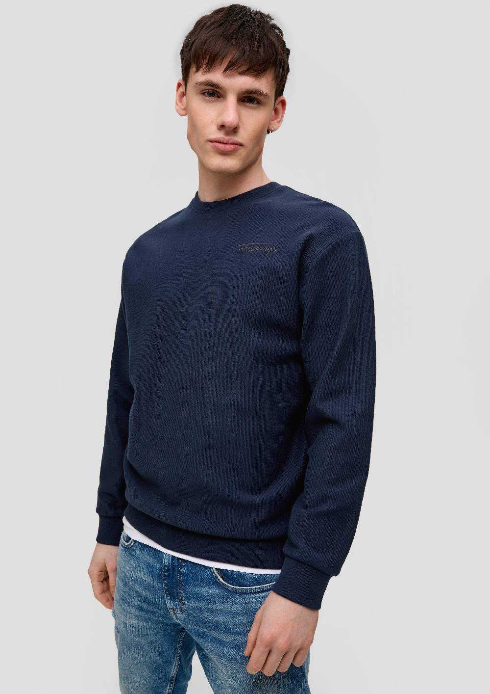 s.Oliver Sweatshirt mit Rippstruktur Lagerräumung