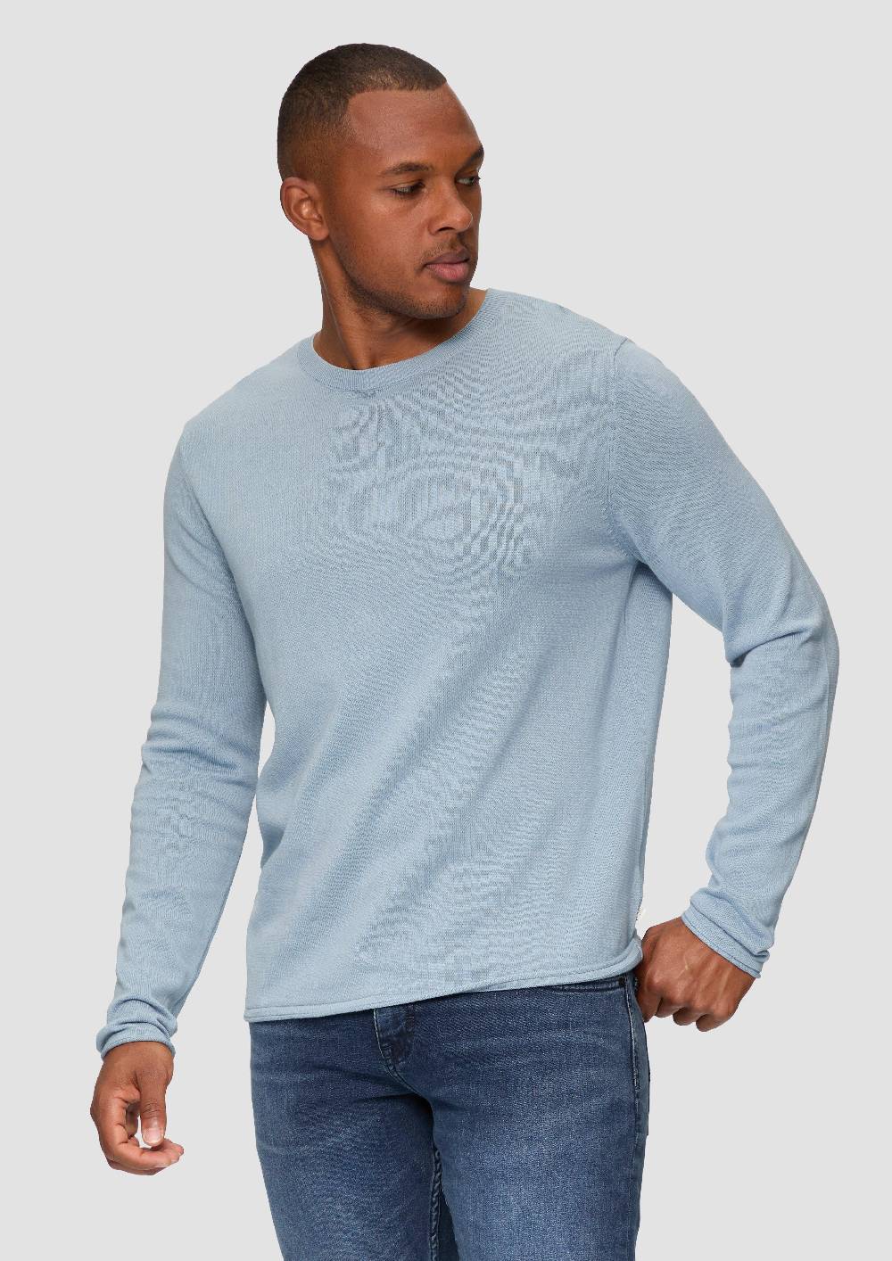 s.Oliver Strickpullover mit Rollsaum und Wascheffekt Heißer Verkauf