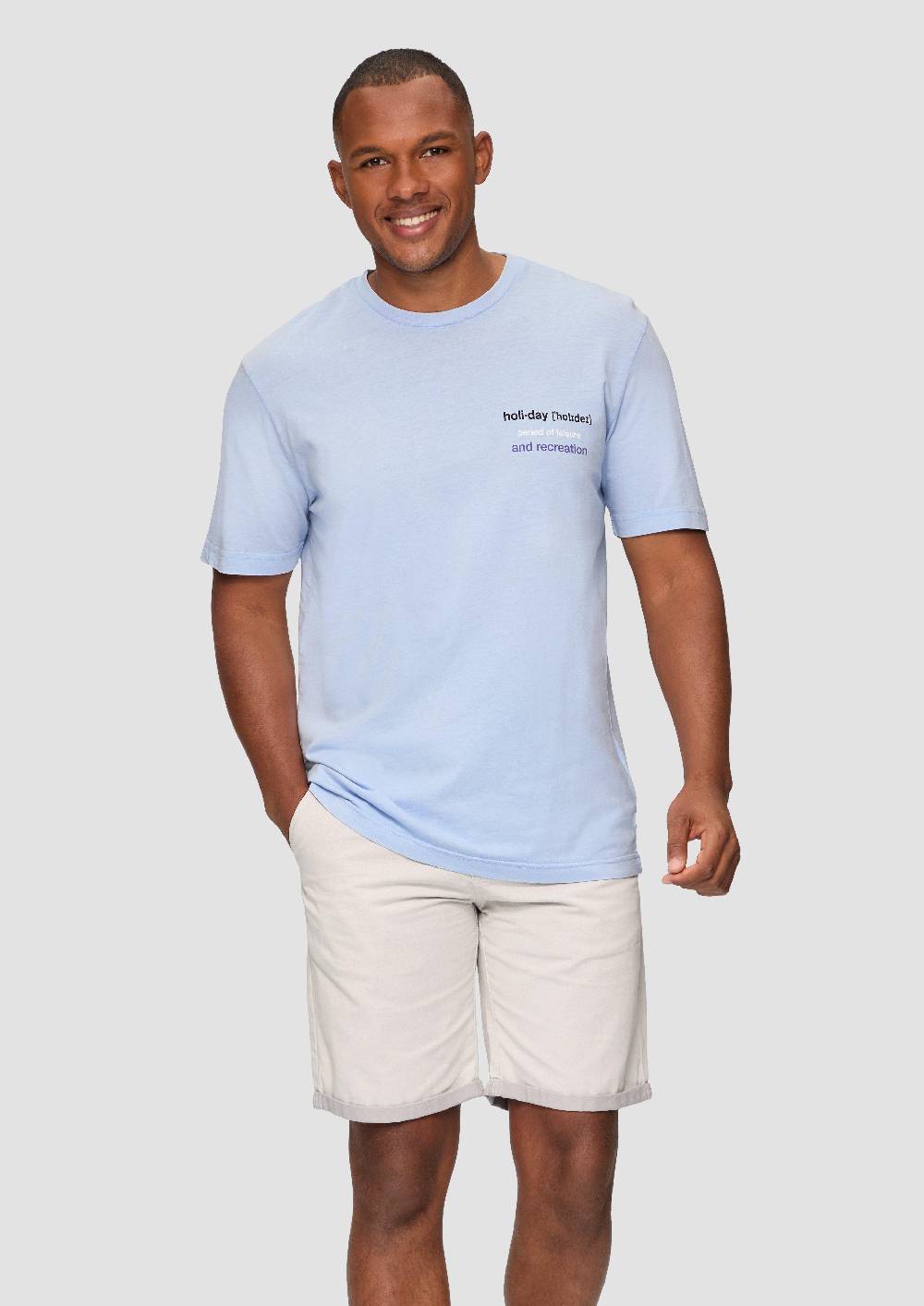 s.Oliver Gewaschenes T-Shirt mit Frontprint Top Angebot