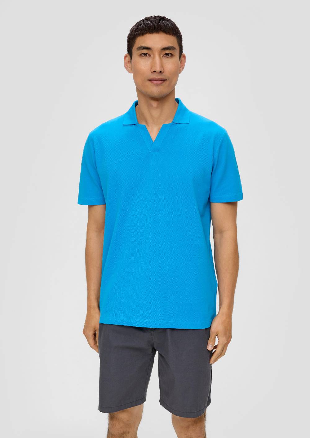 s.Oliver Poloshirt aus Baumwolle mit offenem Kragen Saisonale Angebote