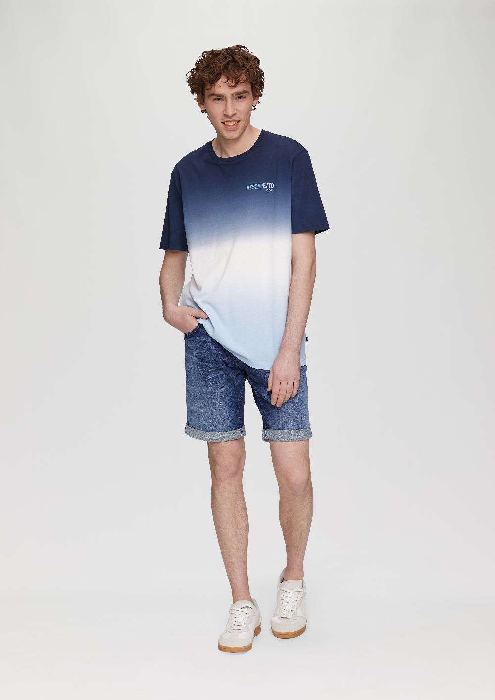 s.Oliver Baumwoll-T-Shirt mit Farbverlauf Sonderangebote