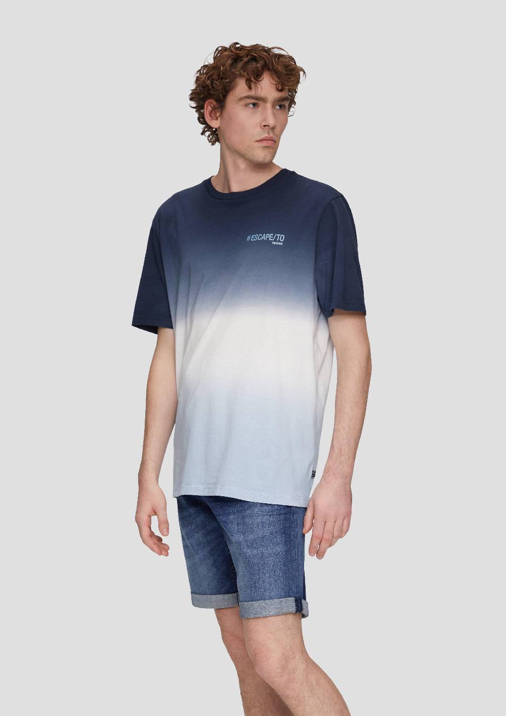 s.Oliver Baumwoll-T-Shirt mit Farbverlauf Sonderangebote