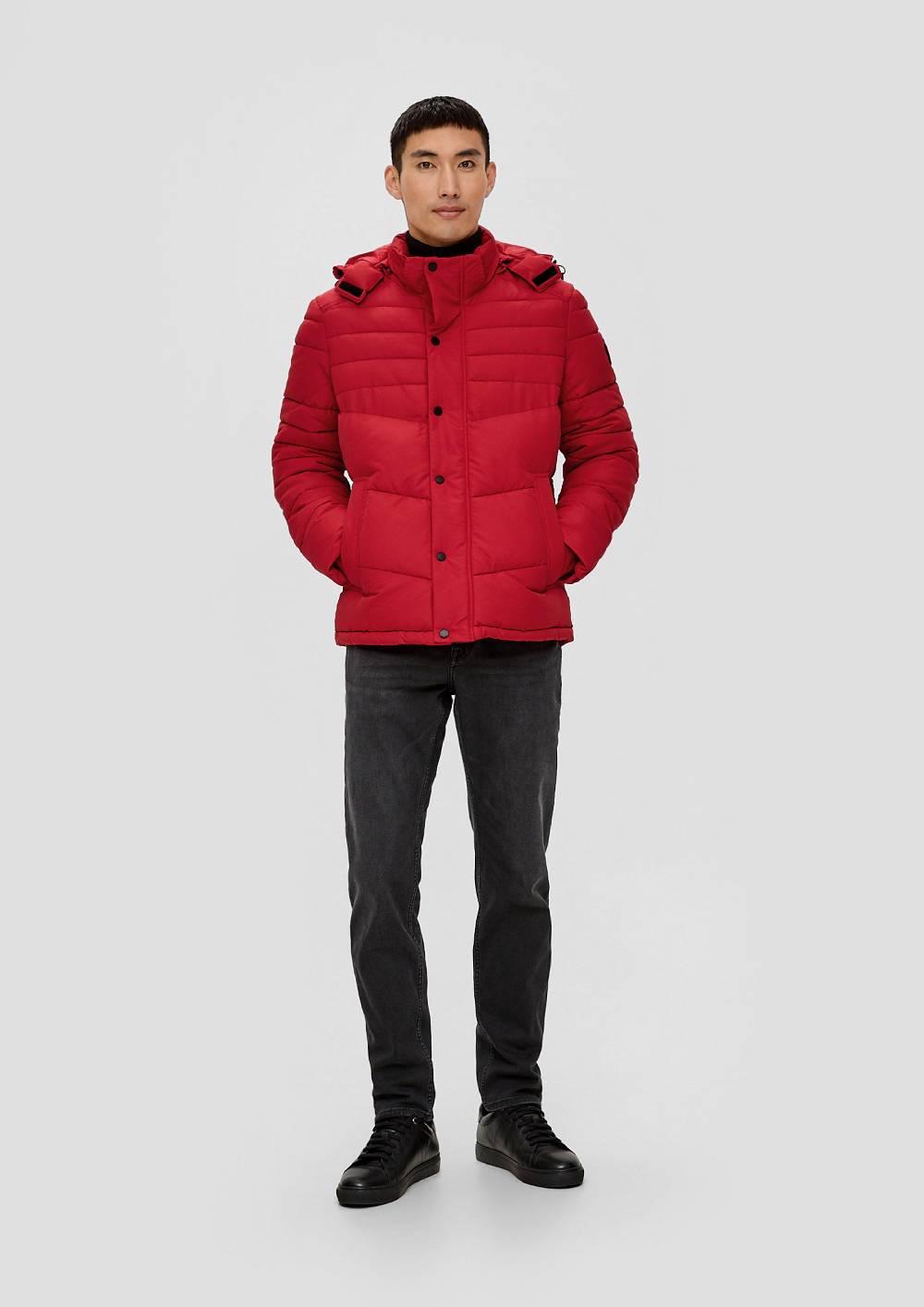 s.Oliver Steppjacke mit abnehmbarer Kapuze Kostenlose Rückgabe