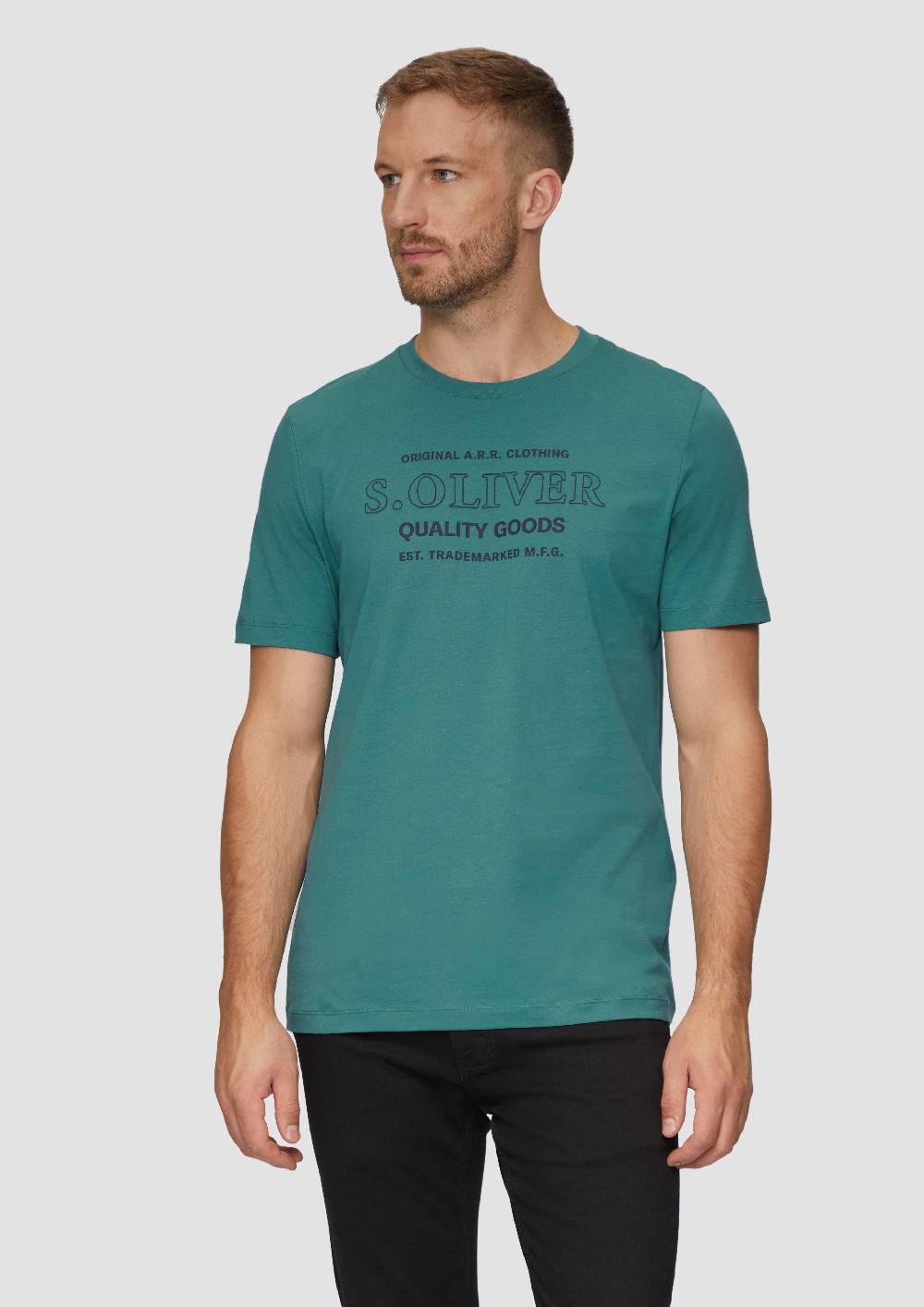 s.Oliver T-Shirt mit Logo-Motiven aus reiner Baumwolle Begrenzte Freigabe