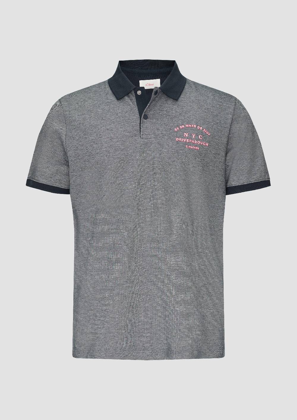 s.Oliver Poloshirt aus Baumwollpiqué mit Kontrast-Details Letzte 3 Tage