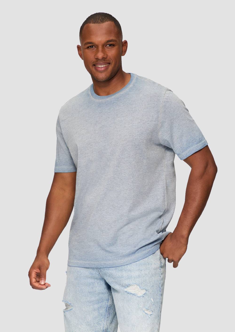 s.Oliver T-Shirt aus Baumwollmix mit Wascheffekt Letzter Tag